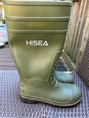 HISEA Women's Olive Green Rain Boots